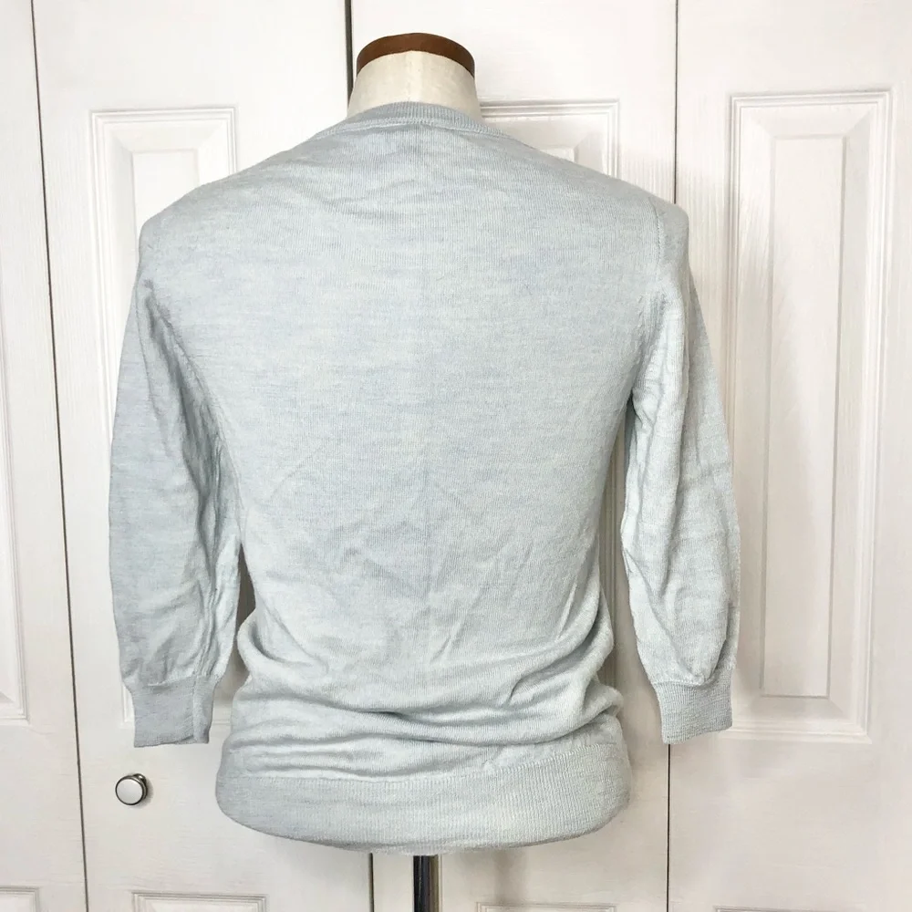 J. Crew Tippi 💯% merino wool floral sweater, 3/4 sleeve, style 01003